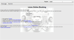 Desktop Screenshot of bookings.lionsfaction.co.uk