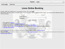 Tablet Screenshot of bookings.lionsfaction.co.uk